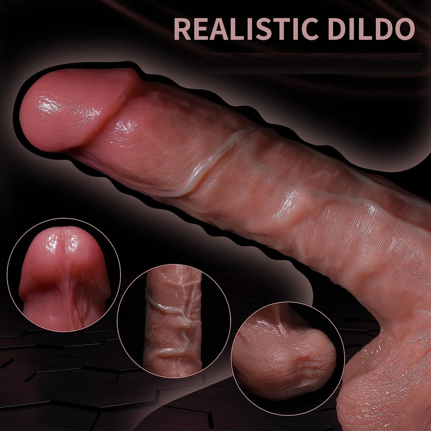 7 inch lifelike dildo with strong suction base for hands-free pleasure