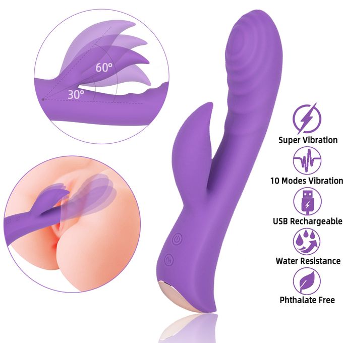 Slimline Ripple Passion Rabbit Vibrator Kenya – Compact Dual-Action Vibrator