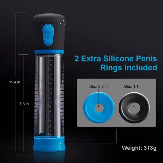 LED LCD penis pump with adjustable pressure levels for stronger erections – Midnight Thrills 0798199898